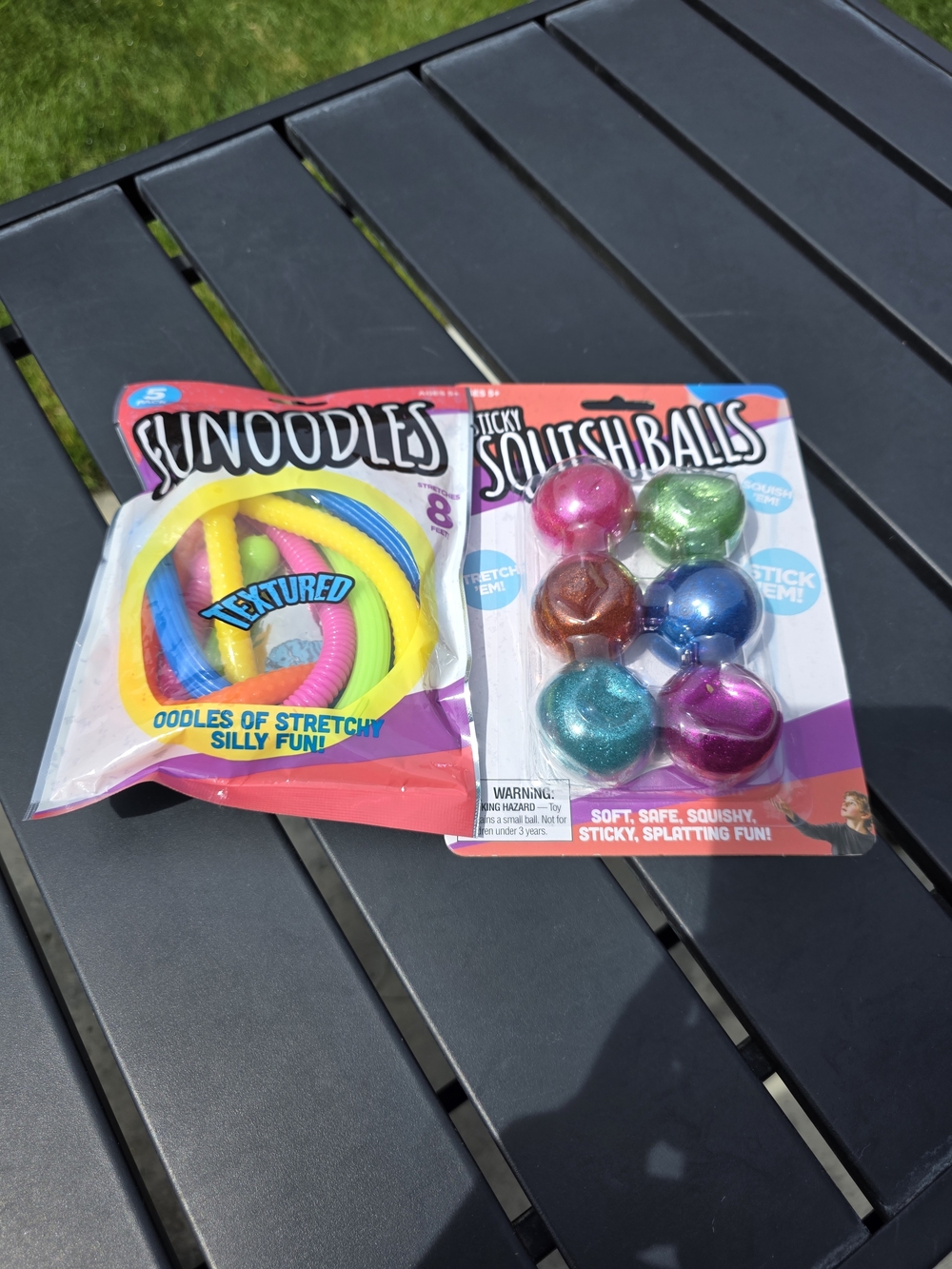 Sticky Squish Balls and Funoodles Textured - Kids Toy set of 2 Sensory Fidgets!